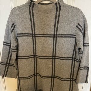 J Jill mock neck relaxed fit 3/4 sleeve sweater